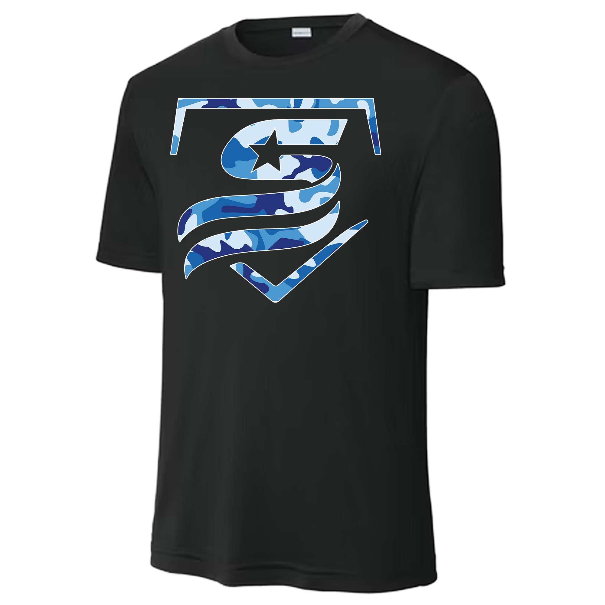 USSSA Blue Camo Dri-Fit Crew Neck