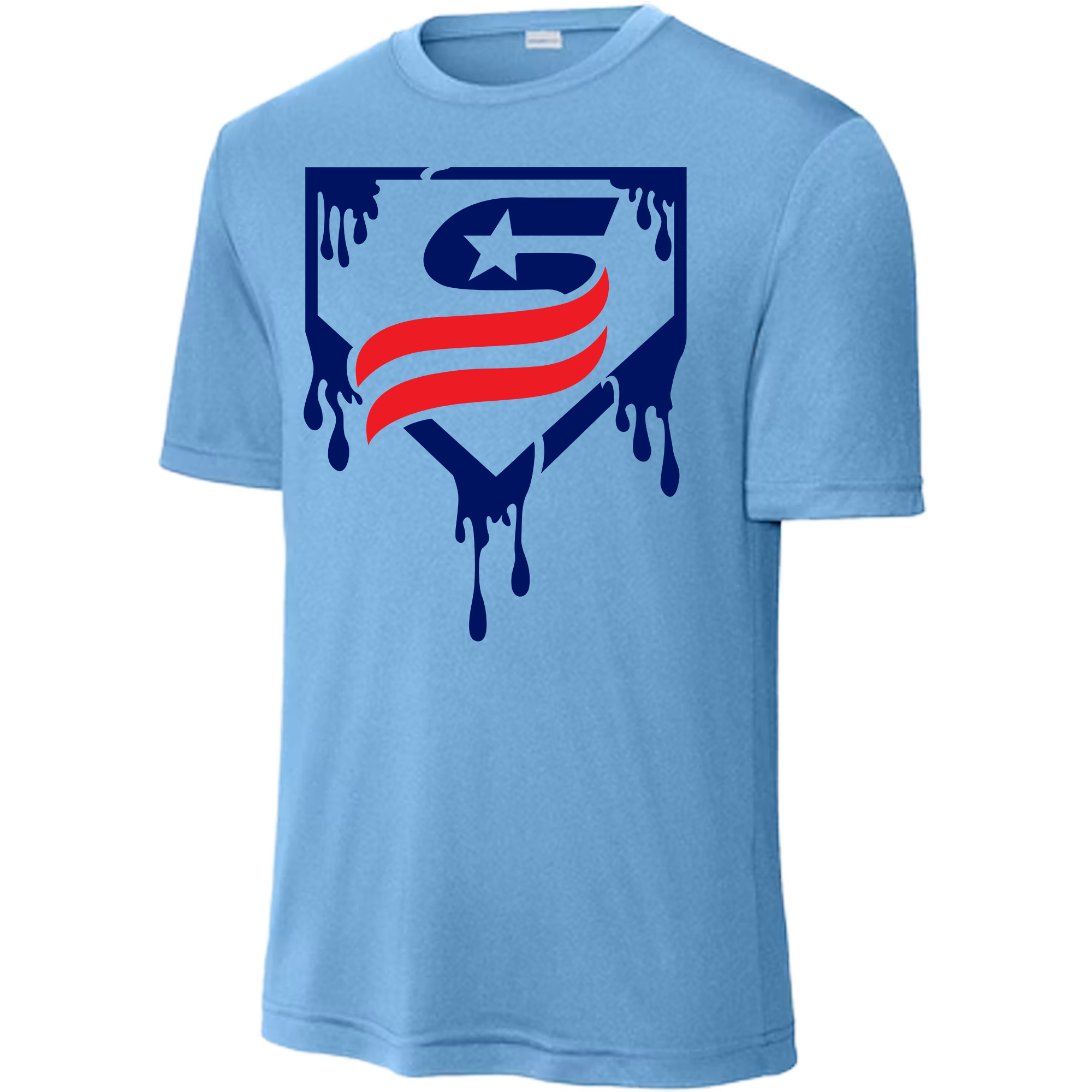 USSSA Blue Drip Dri-Fit Crew Neck