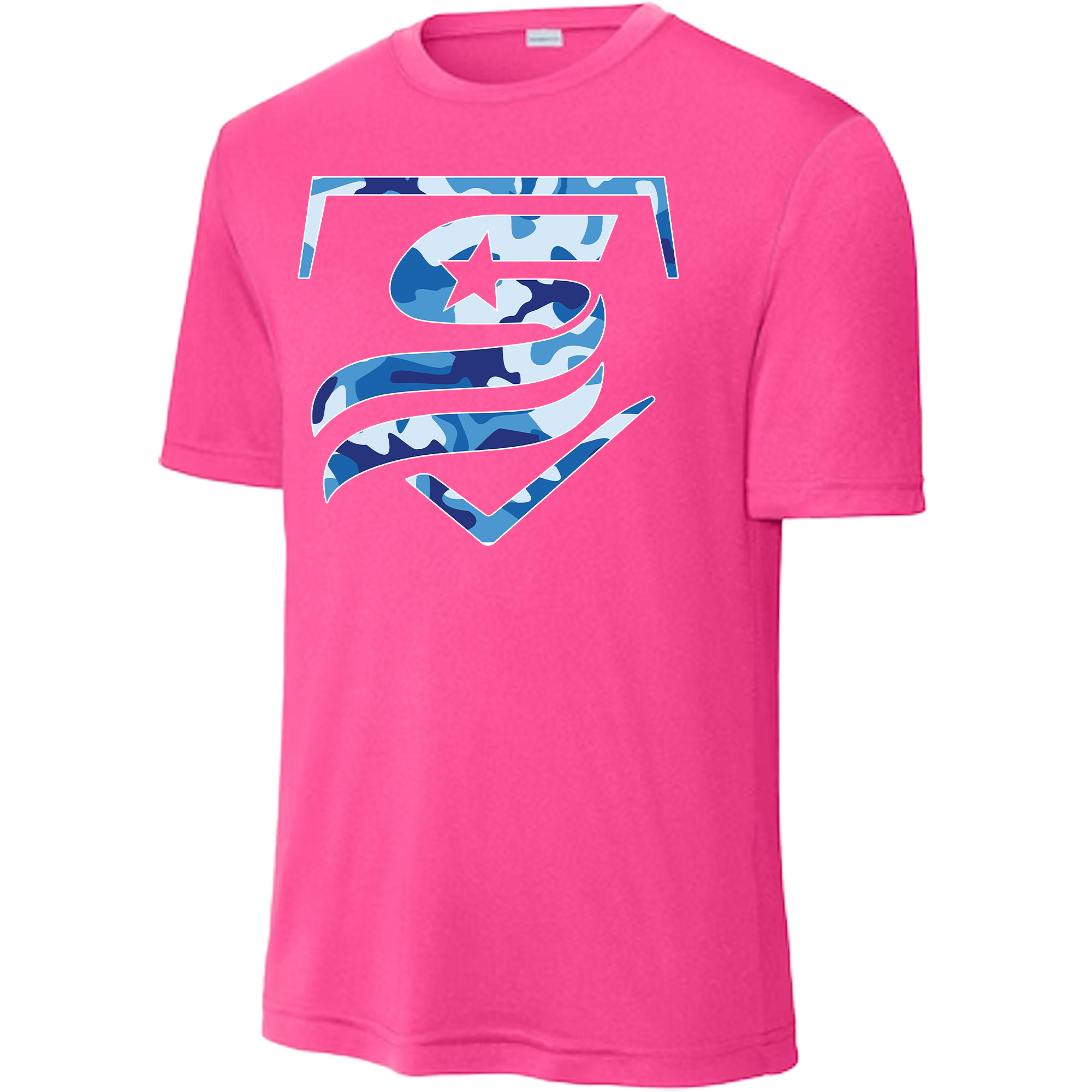 USSSA Blue Camo Dri-Fit Crew Neck