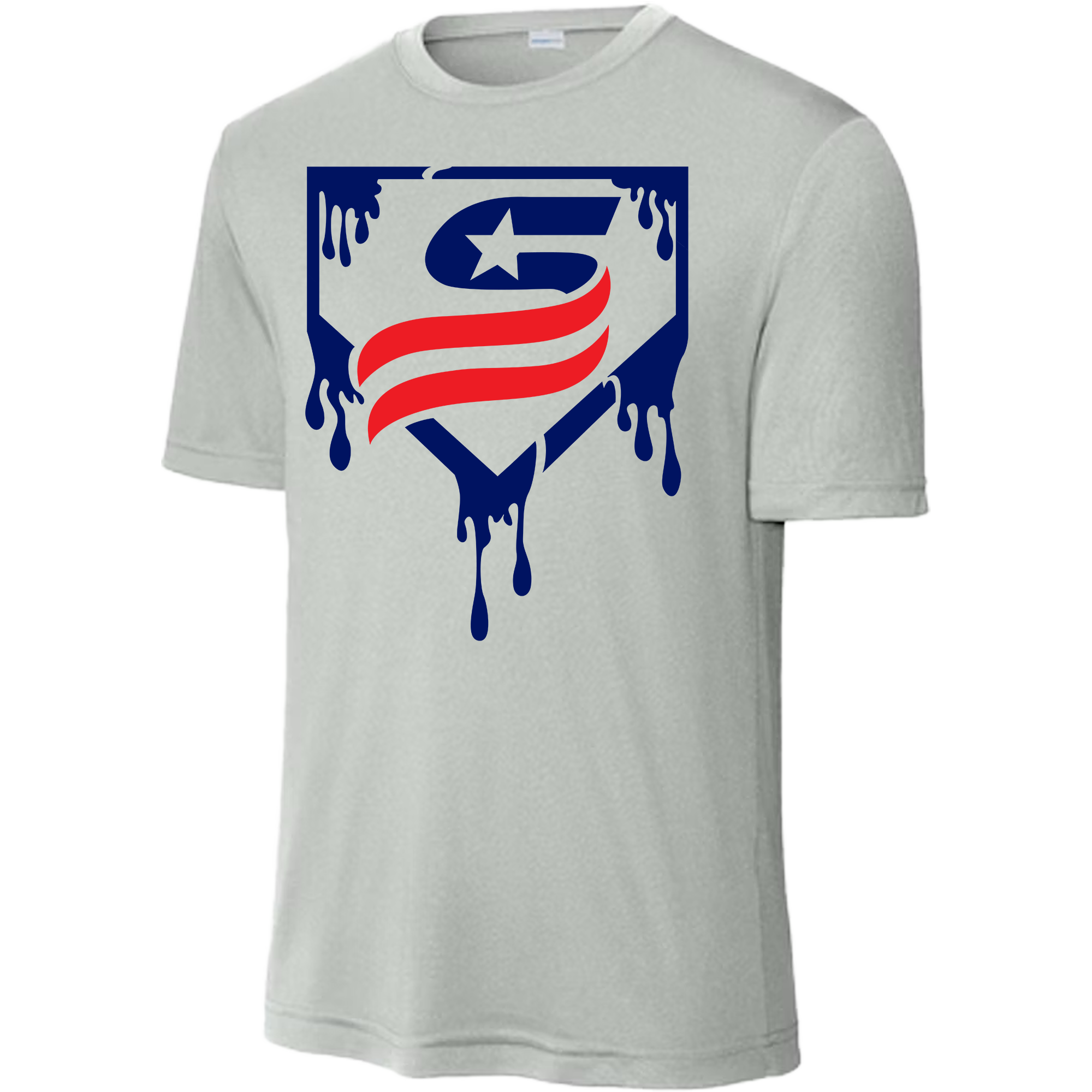 USSSA Blue Drip Dri-Fit Crew Neck