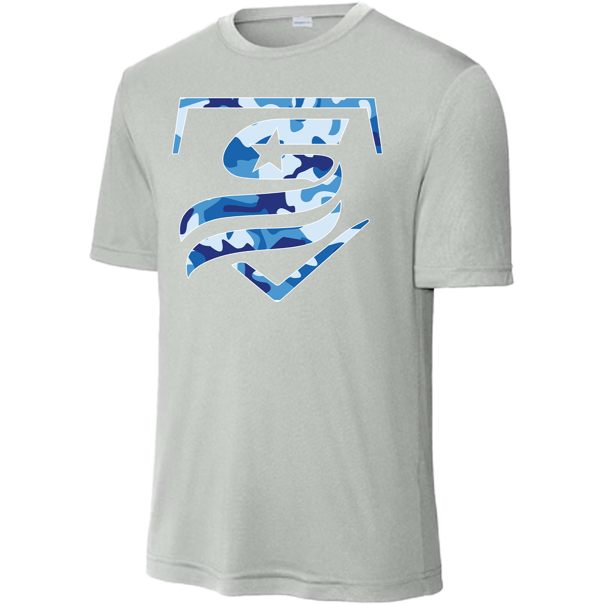 USSSA Blue Camo Dri-Fit Crew Neck