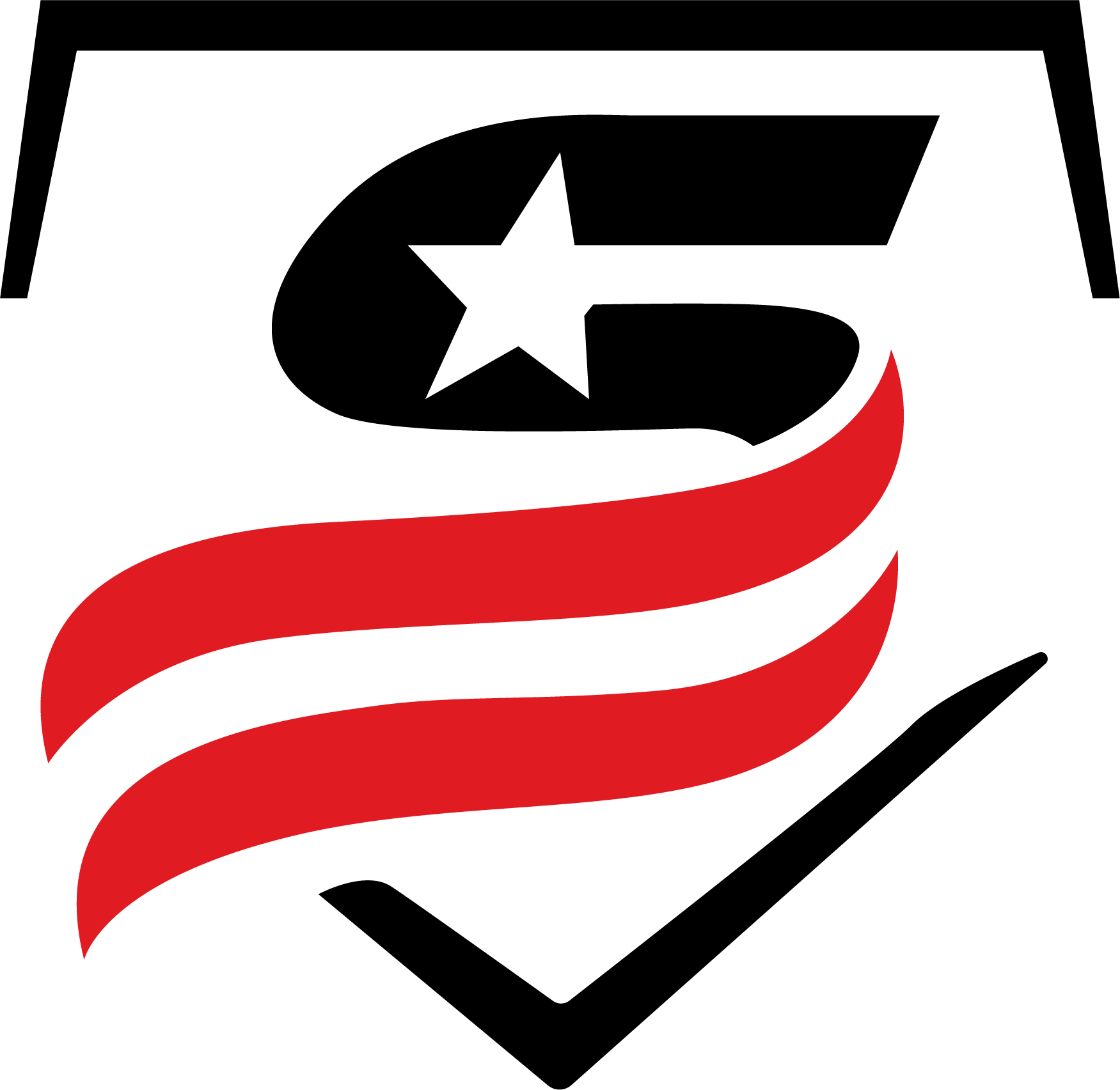 USSSA Black Iconic Dri-Fit Crew Neck