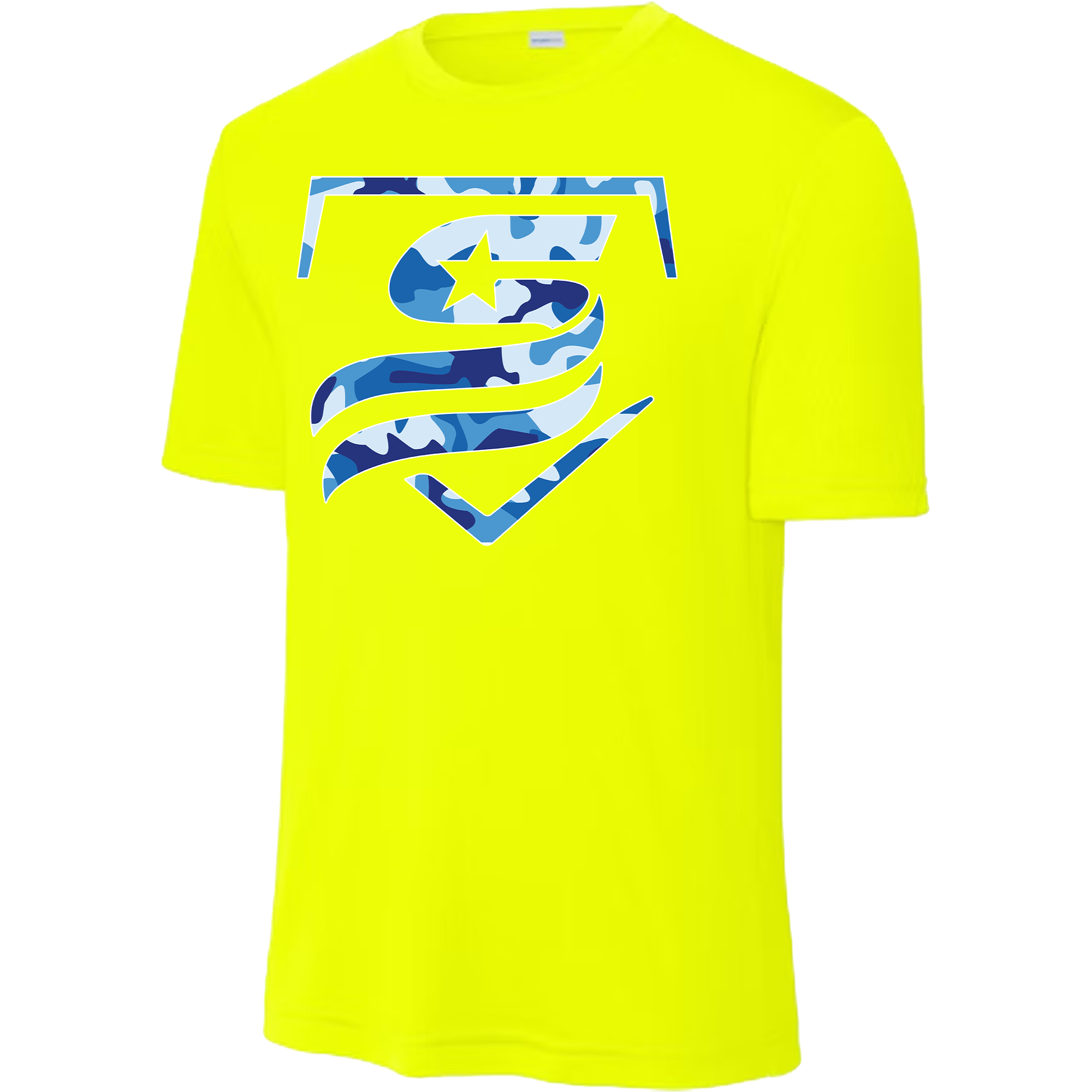 USSSA Blue Camo Dri-Fit Crew Neck